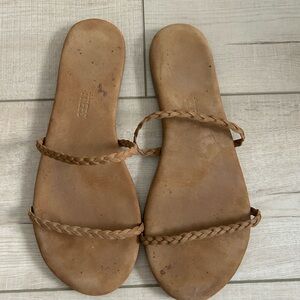 TKEES Braided Tan Sandals